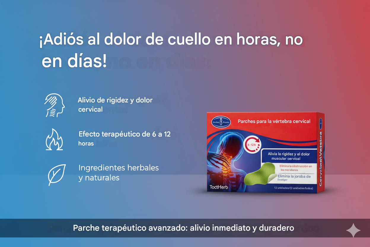 PARCHES MEDICADOS PARA COMBATIR EL DOLOR DE ESPALDA (VÉRTEBRAS CERVICALES) 12 PIEZAS