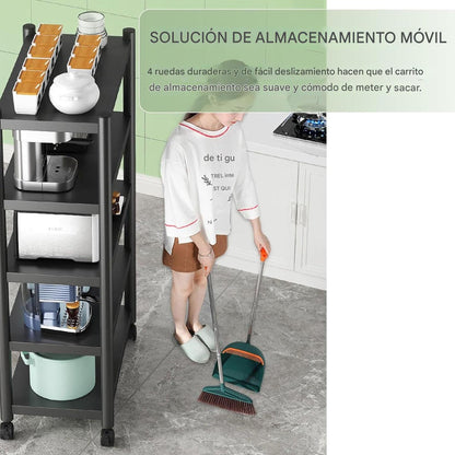 ESTANTE DE 5 NIVELES CON RUEDAS