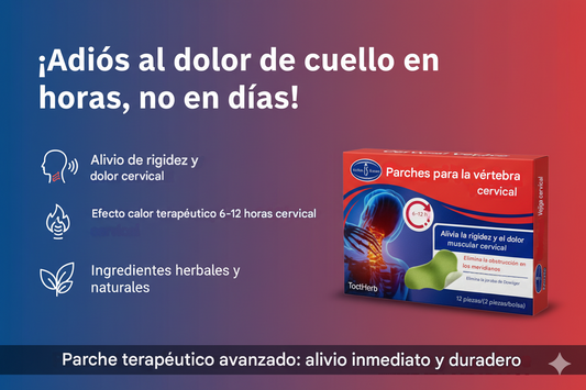 PARCHES MEDICADOS PARA COMBATIR EL DOLOR DE ESPALDA (VÉRTEBRAS CERVICALES) 12 PIEZAS