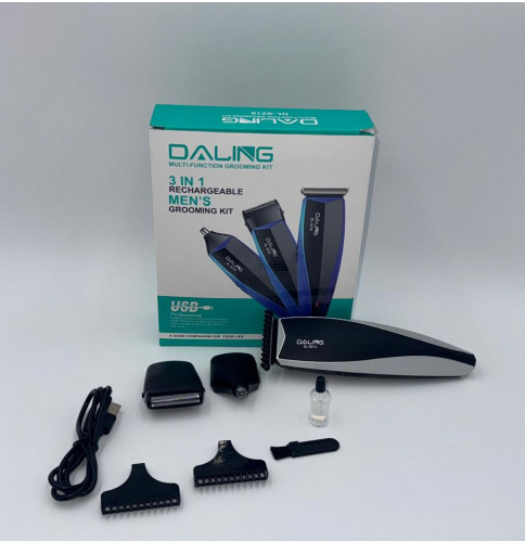 🧔‍♂️ KIT DE AFEITADO Y CUIDADO PERSONAL DALING 3 EN 1