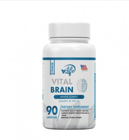 VITAL BRAIN ( Vitamina para el Cerebro, enfoque, concentración y memoria) x 90 capsulas